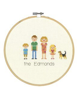 Broderikit Billede Familien - Dimensions