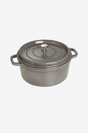 Staub - Gryde La Cocotte rund 28 cm, 6,7 l - Grå - Gryder & kasseroller - Fra Homeroom