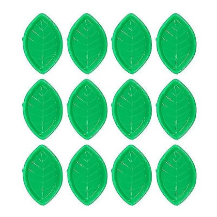 12 stk./sæt Kreativ bladformet madtallerken Stor kapacitet Udsøgt madlavningstallerken i plastik til hjemmet