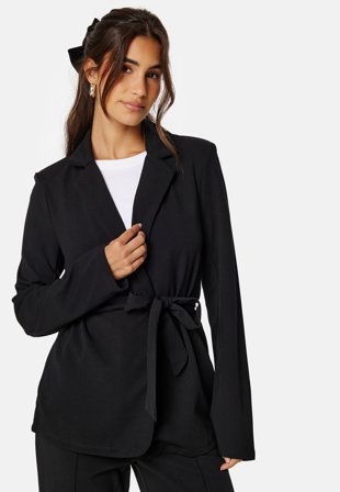 VILA Clua Belted Blazer Black Klær
