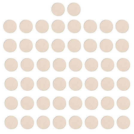 50 stk. træ DIY oblatplader DIY træplader (6X6CM, beige)