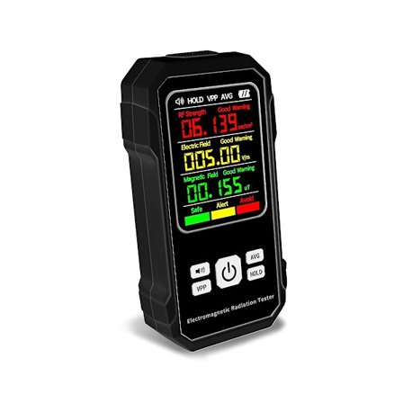 Elektromagnetisk Strålingsdetektor Elektrisk Magnetisk Felt Tester Meter RF Styrke Detektor Enhed Med Lydalarm(a)