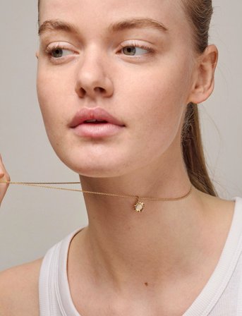 Enamel Copenhagen Sunshine Necklace - Gold - ONE SIZE