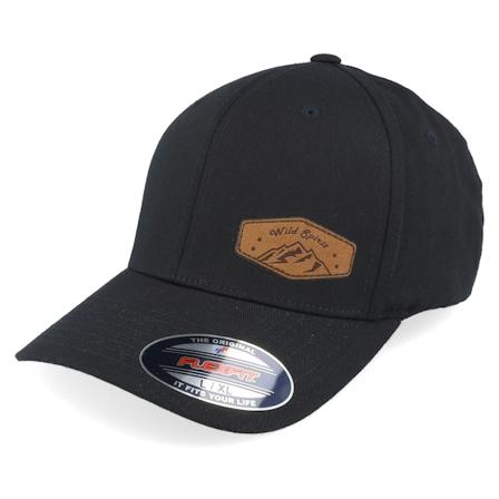 Wild Spirit - Schwarz flexfit Cap - Small Mountain Brown Patch Black Flexfit @ Hatstore