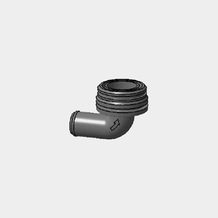 Conector de mangueira em ângulo de 90° (saída) Plastimo, para mangueira de 25 mm (1"), para bombas de porão 925 & 1038