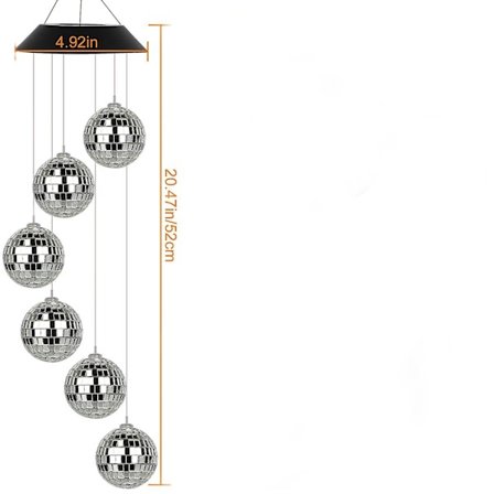 Solcelledrevne mosaikkugler til have, terrasse og udendørs dekoration, smuk C