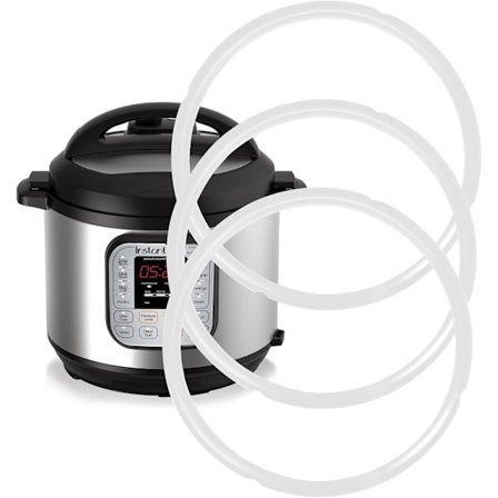 Korvaava tiiviste Instant Pot 5 6 Qt -paineastiakattilaan, elintarvikelaatuinen silikonitiivisterengas kestää korkeita lämpötiloja, BPA-VAPAA 