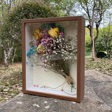 Tørrblomst Foto Ramme Tørrblomst Visningsstativ Tørrblomst Skyggeboks Prøve Skyggeboks 22X17X4.5CM 22X17X4.5CM