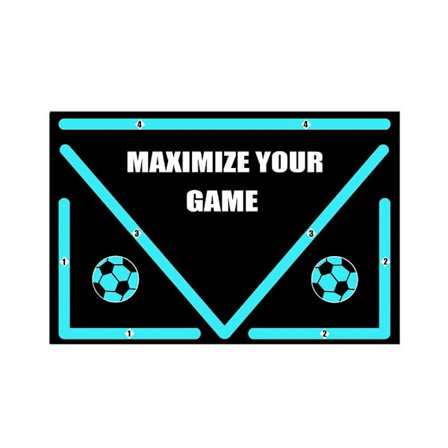 Fodbold Træningsmåtte Fodspor Træningsfilt Gummi