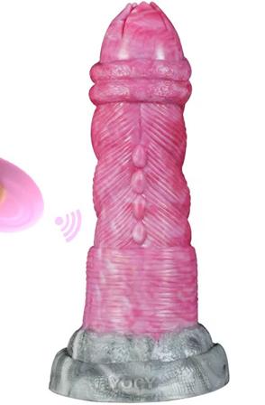 Pink Alien Luminara Vibrating Dildo 20,5 cm Dragon dildo - Blushme.se