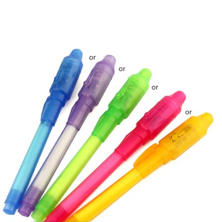 NYHED 2 i 1 UV-sort lyskombination til Creative Stationery Invisible Ink Pen