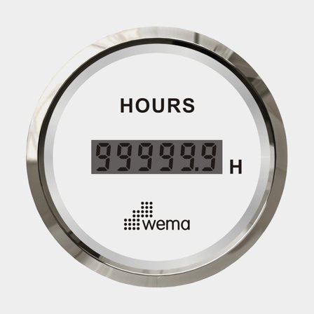 Timräknare digital vit Silverline