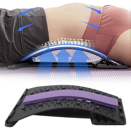 Ryggstrekker Lumbal Traksjon Massasjeapparat Ryggknekker Ryggstøtte Fler Nivå Ubehag Lindring