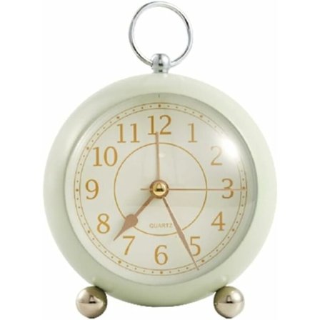 Analog väckarklocka Retro Antik Liten Sängbord Tyst Present Klocka - Grön