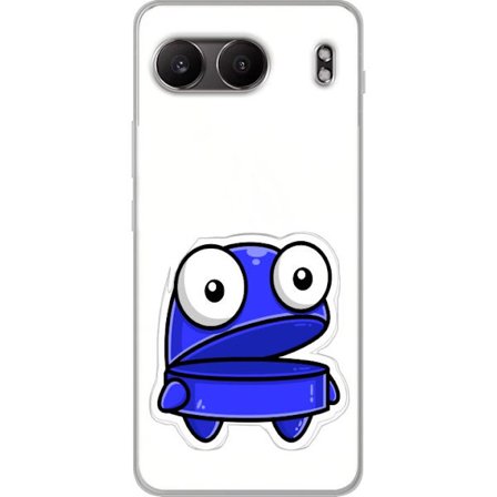 Kompatibel Mobilcover til OnePlus OnePlus Nord 4 Blå tegneseriefigur med åbent udtryk og store øjne i sjov illustration