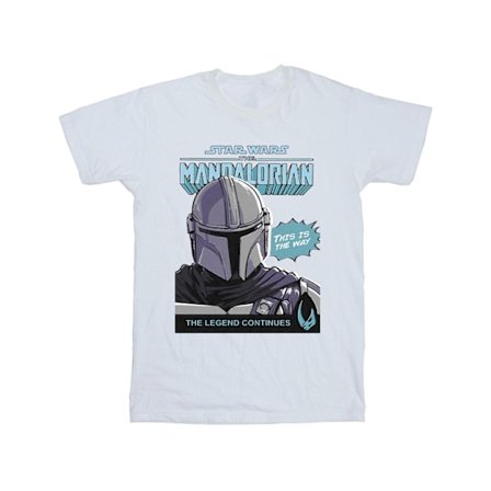 Star Wars The Mandalorian Boys Mando Comic Cover T-Shirt 7-8 år