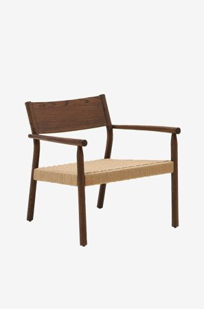 Kave Home - Tuoli käsinojilla Yalia - Ruskea - Käsinojalliset tuolit - - Homeroom