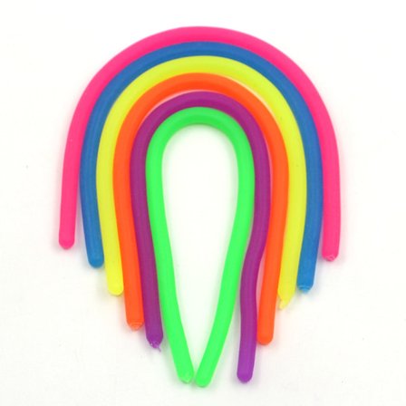 Monkey Noodle Fidget Leke, 9 stk, Fidget Nudler, Elastiske Strenger Fidget Leker, Sensoriske Nudler, Sensoriske Leker, Beroligende Leker, Elastiske 