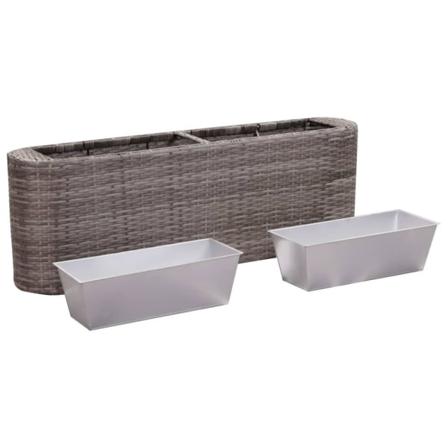 Vidaxl Odlingslåda Upphöjd Med 120x24x40 Cm Konstrotting Grå Grå