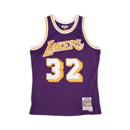 Mitchell & Ness basketball nba swingman jersey magic johnson no.32 loslak road top , Paars , Heren , Maat: L