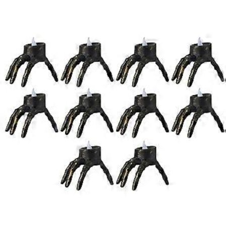 Halloween Skelett Handlampa, LED Elektronisk Ljusstake, Flamfri Ljusstake, Skräck Halloween Inredning A