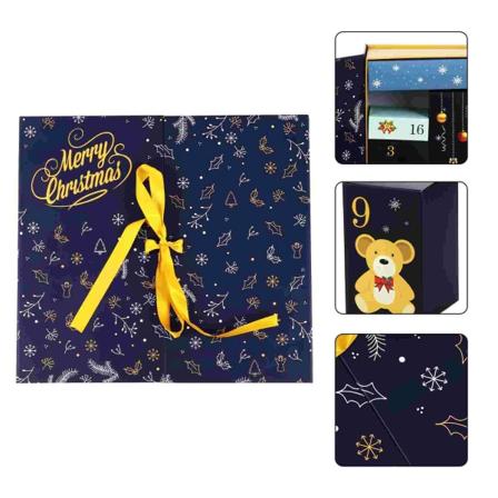 Joululahjarasia Case säilytys Joulupakkauskotelon lahjat Dark Blue 33X30CM