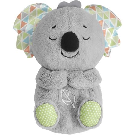 Fisher-Price Soothe ‘n Snuggle Koala, plysj lydmaskin baby leketøy med realistisk pustebevegelse