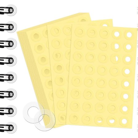 4000 st Hålförstärkningsetiketter, Självhäftande 1/4 tum Diameter Lösblad (FMY)