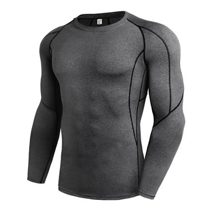 Dry Fit långärmade kompressionslöpartröjor för män