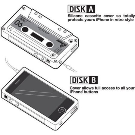 Silikonikuori iPhone 4 / 4S:lle (kasettikuori) ruskea