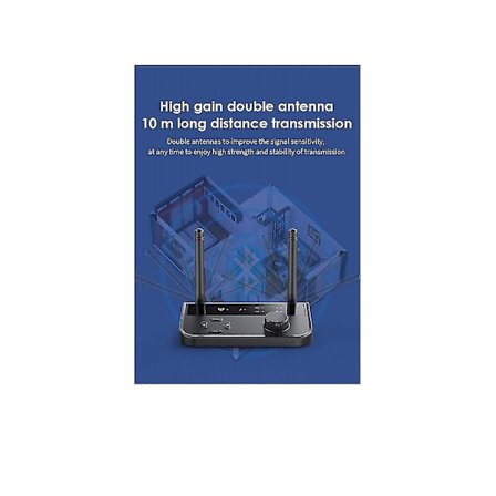 Multipoint Bluetooth 5.3 Lydtransmitter Modtager 3,5 mm Aux 2 RCA Stereo Musik Trådløs Adapter 2