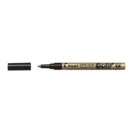 PILOT Märkpenna Super Color 3,0mm guld - Lyreco - Kontorsmaterial - Pennor - Märkpennor - Rund spets