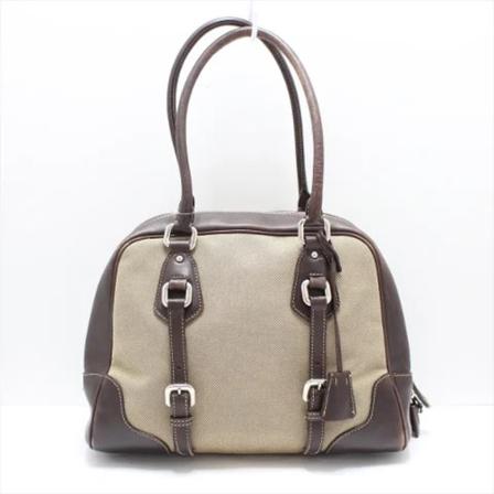 Prada Vintage Pre-owned Fabric prada-Tass , Beige , unisex , Maat: ONE Size Vintage Tassen