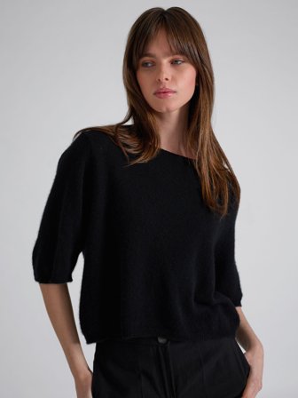 Kashmina - Kashmirtopp "Vaar" - Sort - Size XS