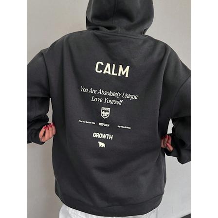 Dazy Slogan Graphic -pudotusolka-huivi, harmaa Grey XL