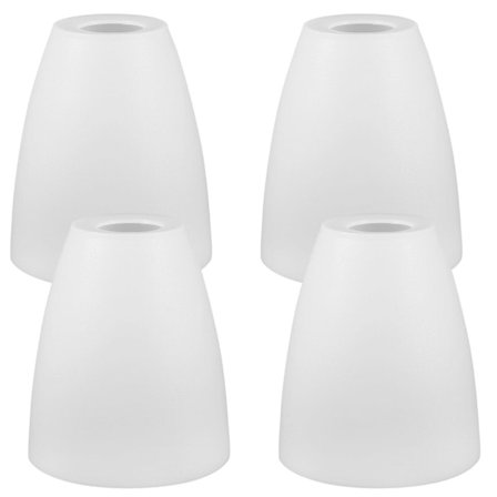 Lysekrone lampeskærm enkel plastik lampeskærm udskiftning til husholdning bordlampe (11.1X10.1X10.1CM, hvid)
