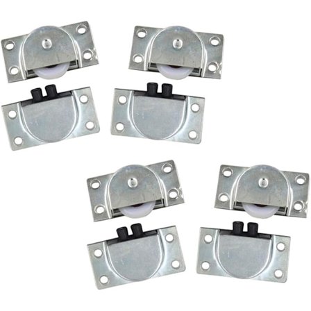 Møbelrulle Nylon Enkelt Hjul Garderobe Skab Garderobe Skydedør Remskive - 4 Par