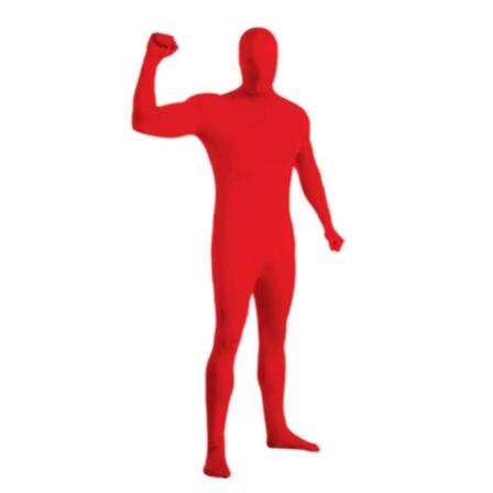 Morph Yksivärinen Lasten ja Aikuisten Unisex-Puku Näkymätön Bodysuit Kokovartalo Zentai Puku Red 160cm