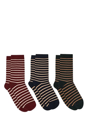 mp Denmark Lydia Socks 3-Pack - Burgundy - 37/39