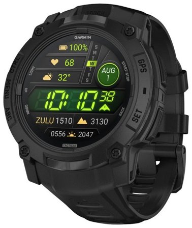 Garmin Instinct 3 50 mm AMOLED Tactical Edition Svart med Svart Armband