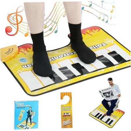 Toalett Piano Matte Potte Toalett Matte Morsom Musikk Piano Tastatur Tå Tapping Lyd Matte