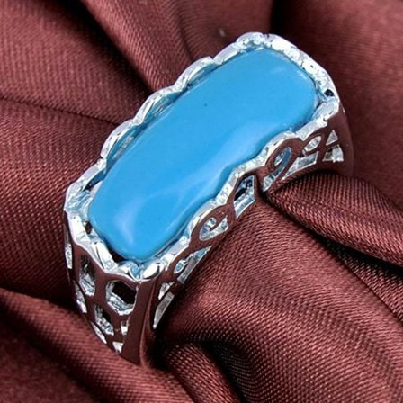 Silver RING turkos ÄDELSTEN
