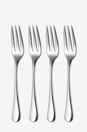 Robert Welch - Dessertgaffel Radford Bright 4-pak - Sølvfarvet - Bestik - Fra Homeroom