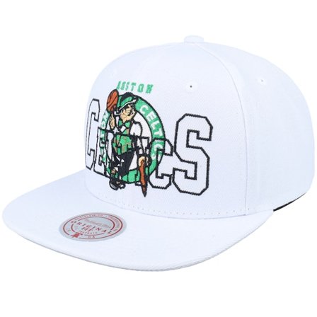 Mitchell & Ness - NBA Wit snapback Cap - Boston Celtics See Through White Snapback @ Hatstore