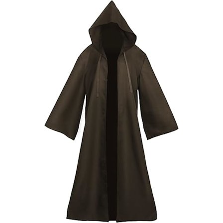 Svart huva kappa för vuxna och barn, unisex vampyrkappa, Darth Vader-dräkt, halloweenkostym, häxkappa, jedirobe, lång kappa för halloween-FA-