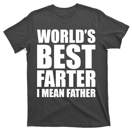 Verdens Bedste Farder (Jeg Mente Far) Sjov Far Logo T-Shirt