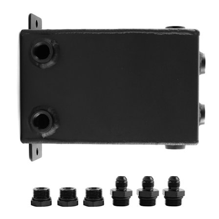 3L Racing Bilbrenstoff-Surge Tank Kanister Aluminium Universal Svart