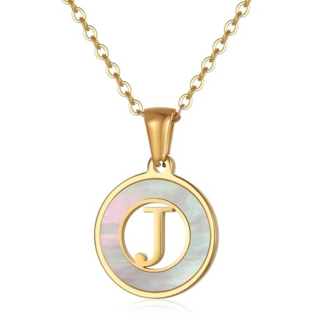 Initial Halsband i Rostfritt Stål för Kvinnor, 18K Guldpläterat Fint 26 Bokstäver A till Z Hänge Halsband Tonårsflickor Gåvor