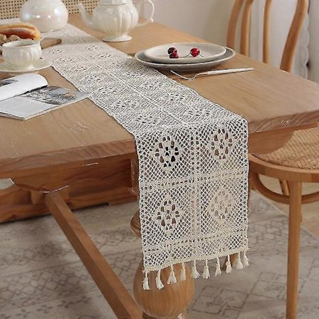 Blondebordløper, hul symmetrisk rutete bordløper