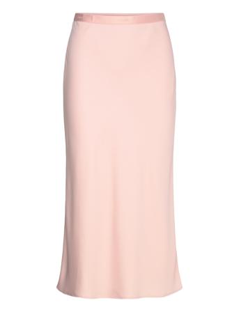 Recycled Cdc Bias Cut Midi Skirt Skirts Knee-length & Midi Skirts Pink Calvin Klein